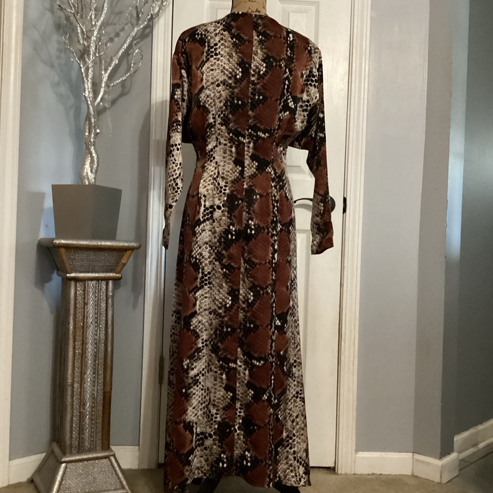 Mango Snakeskin Print Wrap Dress - Picture 4 of 5